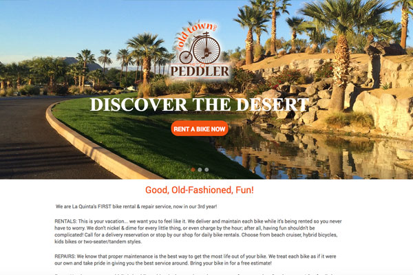 Old Town Peddler web design