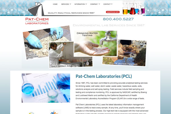 Pat Chem web design