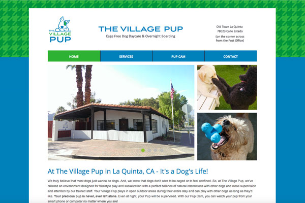 The Village Pup web design