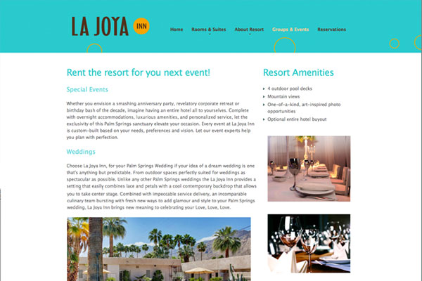 La Jolla Inn web design