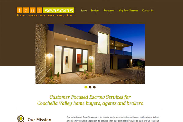 Four Seasons Escrow web design