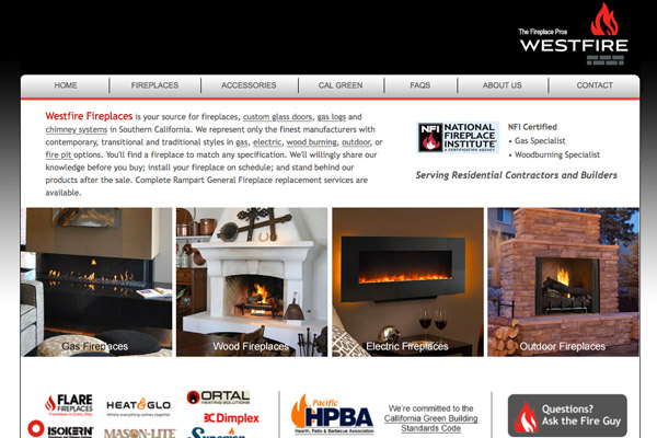 Fireplace Distributors web design