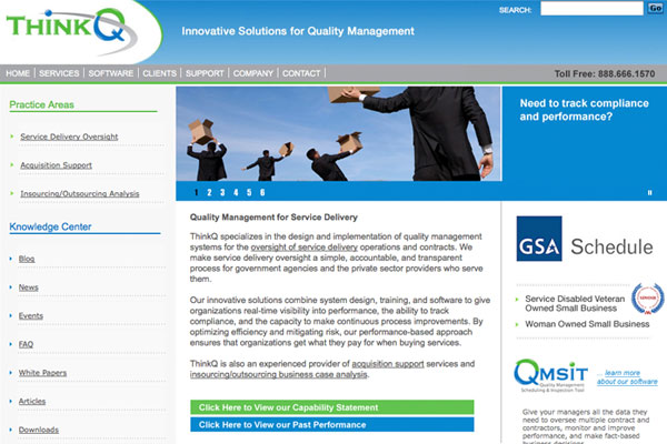 Think Q Software web design