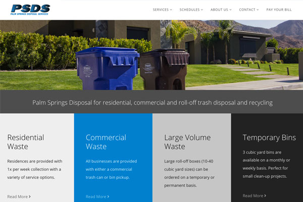 Palm Springs Disposal web design