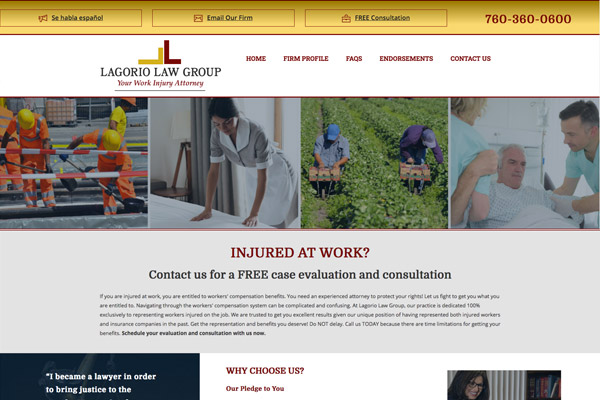 Lagorio Law Firm web design