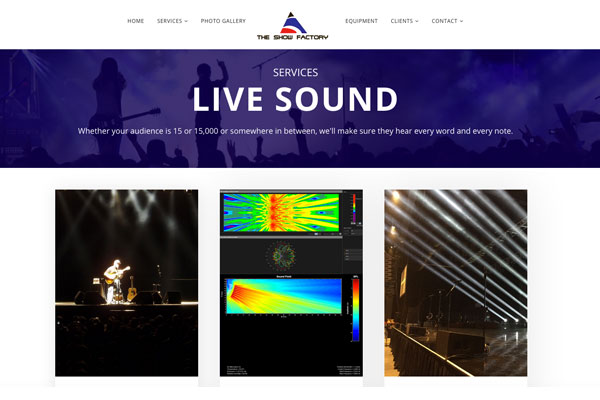 The Show Factory web site design
